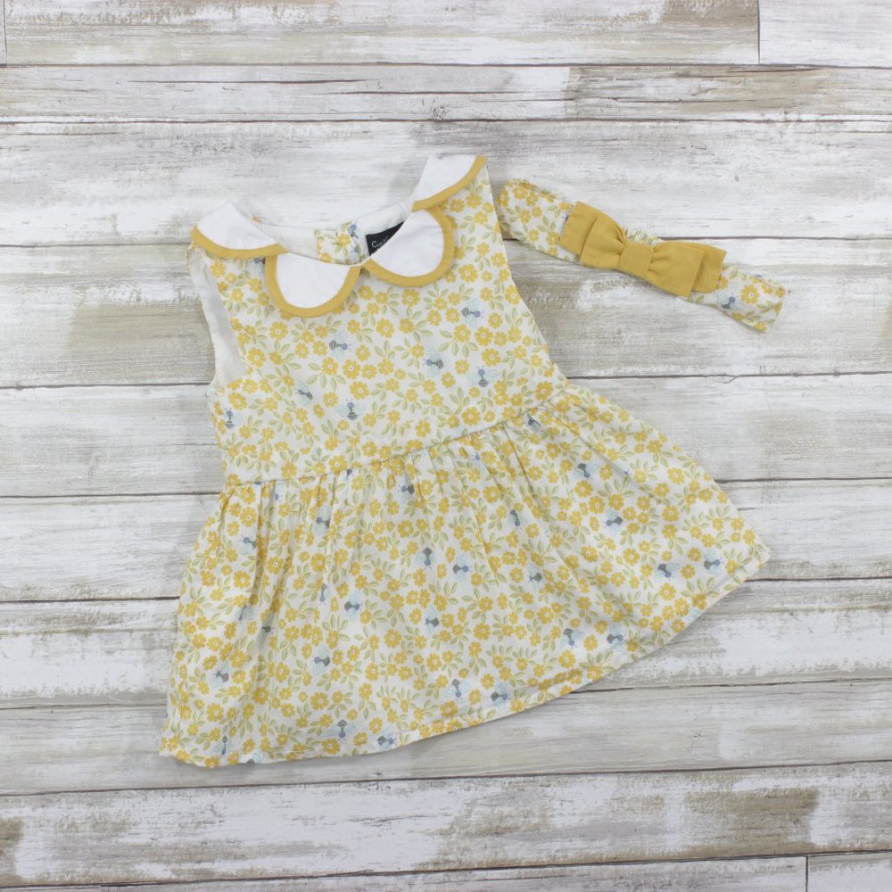Cynthia Rowley Yellow Floral Outfit, 3 Piece Set, 12-18M